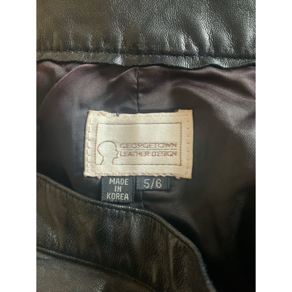 Georgetown Leather Design Skirt Size 5/6 Vintage - Picture 2 of 3